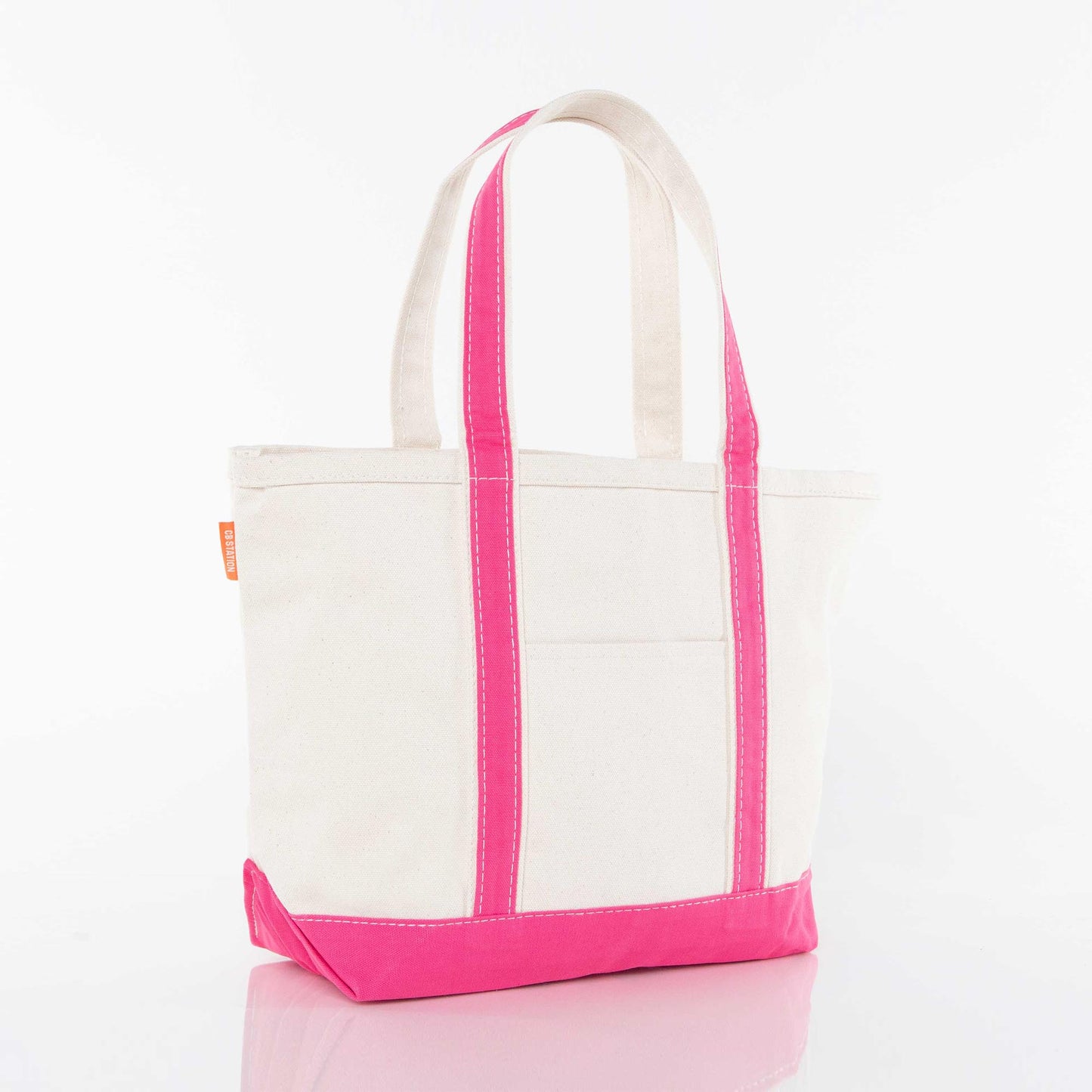 Medium Boat Tote: Hot Pink