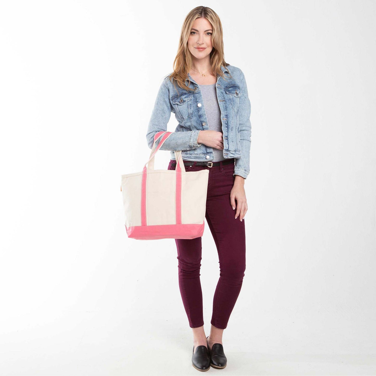 Medium Boat Tote: Coral