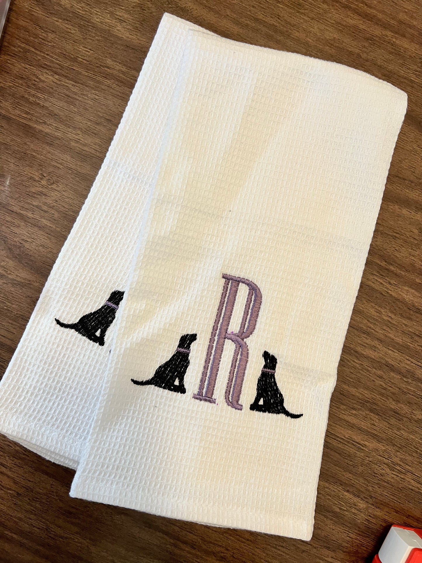 Black Labrador | Initial Kitchen Towel Set