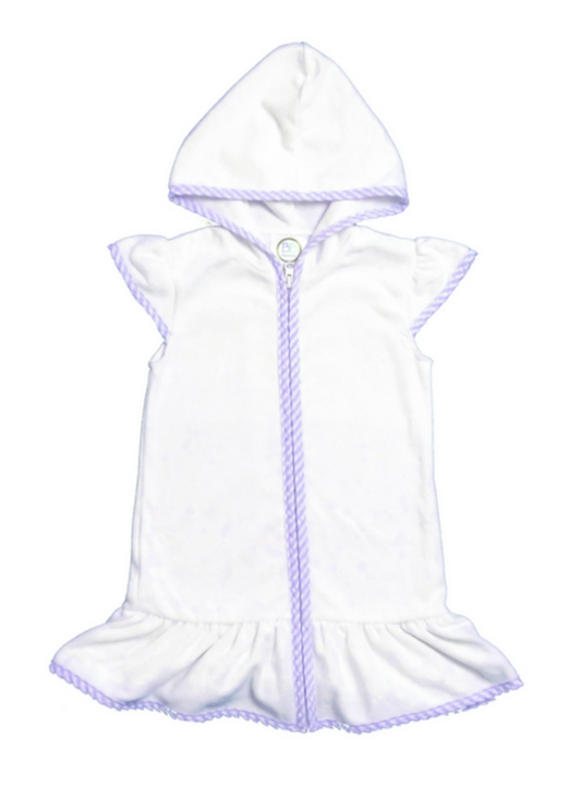 Terrycloth Swim Coverup - Purple